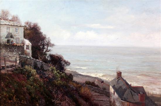 Alfred de Breanski (1852-1928) The Streets of Clovelly 20 x 30in.